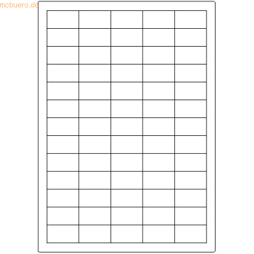 Papyrus Etiketten Jac Print Office allround 38x21,2 mm wei VE=13000 S
