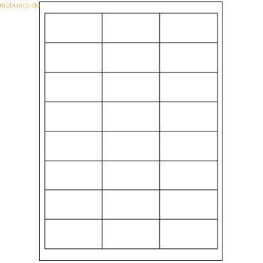 Papyrus Etiketten Jac Print Office allround 66x33 mm wei VE=4800 Stc