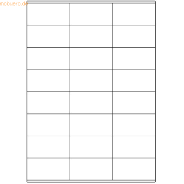 Papyrus Etiketten Jac Print Office allround 70x29,7 mm wei VE=6000 St
