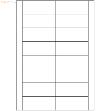Papyrus Etiketten Jac Print Office allround 89x37 mm wei VE=3200 Stc