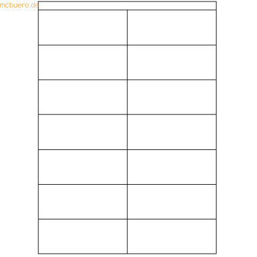 Papyrus Etiketten Jac Print Office allround 105x41 mm wei VE=2800 St