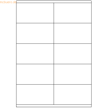 Papyrus Etiketten Jac Print Office allround 105x57 mm wei VE=2000 St