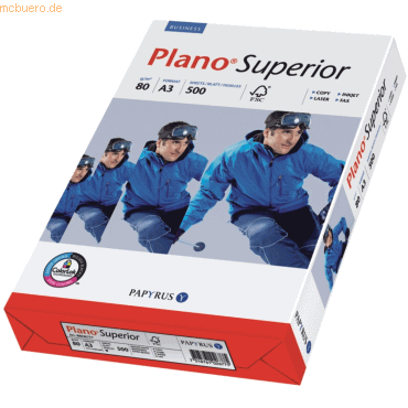 5 x Papyrus Multifunktionspapier PlanoSuperior A3 80 g/qm wei VE=500