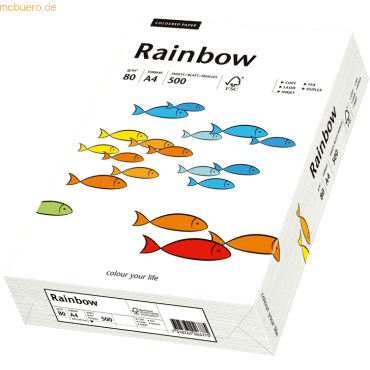 5 x Papyrus Multifunktionspapier Rainbow A4 80 g/qm naturwei VE=500 B