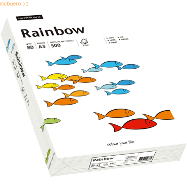 5 x Papyrus Multifunktionspapier Rainbow A3 80 g/qm naturwei VE=500 B