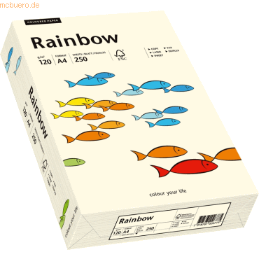 Papyrus Multifunktionspapier Rainbow A4 120 g/qm hellchamois VE=250 Bl