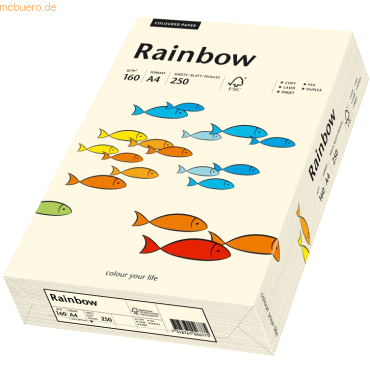 Papyrus Multifunktionspapier Rainbow A4 160 g/qm hellchamois VE=250 Bl