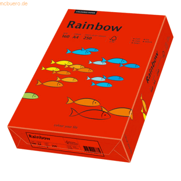 Papyrus Kopierpapier Rainbow Intensiv A4 160g/qm VE=250 Blatt intensiv