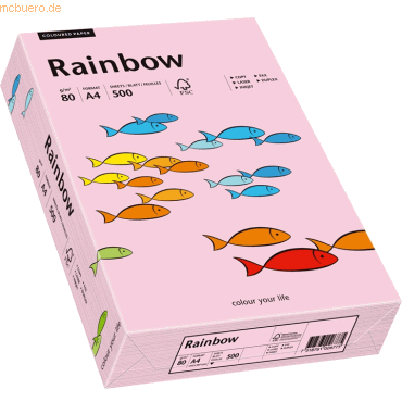 Papyrus Multifunktionspapier Rainbow A4 80 g/qm hellrosa VE=500 Blatt