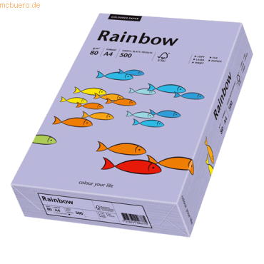 Papyrus Kopierpapier Rainbow Pastell A4 80g/qm VE=500 Blatt violett