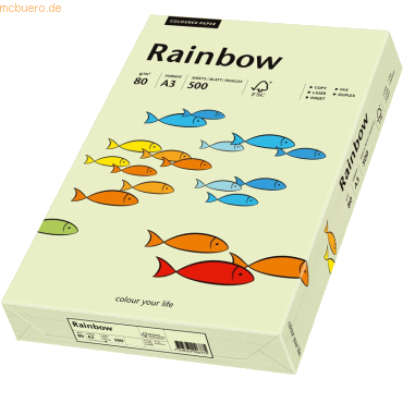 Papyrus Multifunktionspapier Rainbow A3 80 g/qm hellgrn VE=500 Blatt