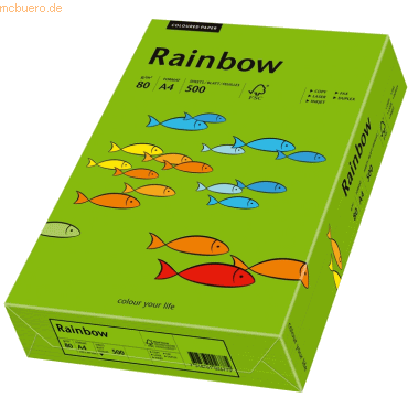 Papyrus Multifunktionspapier Rainbow A4 80 g/qm intensivgrn VE=500 Bl