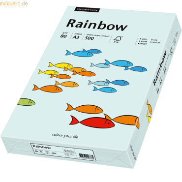 Papyrus Multifunktionspapier Rainbow A3 80 g/qm hellblau VE=500 Blatt