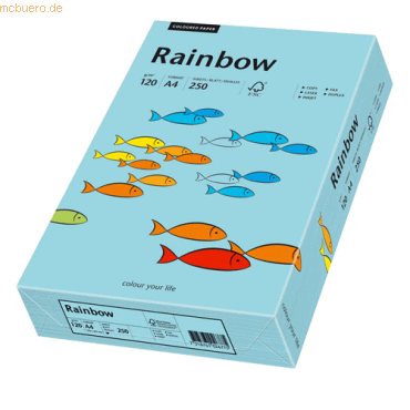Papyrus Kopierpapier Rainbow Pastell A4 120g/qm VE=250 Blatt mittelbla
