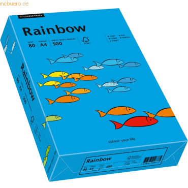 Papyrus Multifunktionspapier Rainbow A4 80 g/qm intensivblau VE=500 Bl