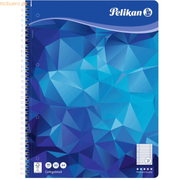 5 x Pelikan Spiralblock A4 Lineatur 27 90g/qm 80 Blatt