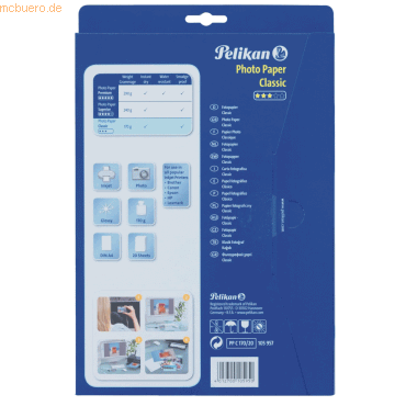 Pelikan Fotopapier Classic A4 170g/qm VE=20 Blatt