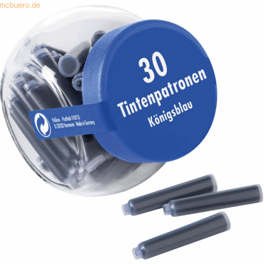 Pelikan Tintenpatronen 4001 knigsblau im Glas VE=30 Stck