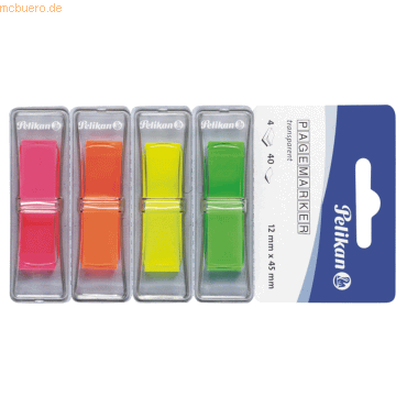 Pelikan Pagemarker 12x45mm 4x40 Blatt Transparent-Mix