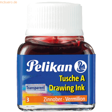 Pelikan Tusche A 3 zinnoberrot 10ml
