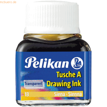 10 x Pelikan Tusche A 13 siena 10 ml