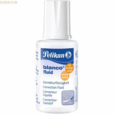 5 x Pelikan Korrekturfluid blanco 20ml mit Lsungsmittel