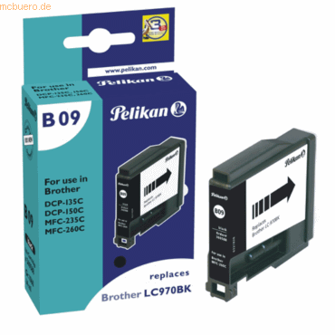 Pelikan Tintenpatrone kompatibel mit Brother LC970BK schwarz