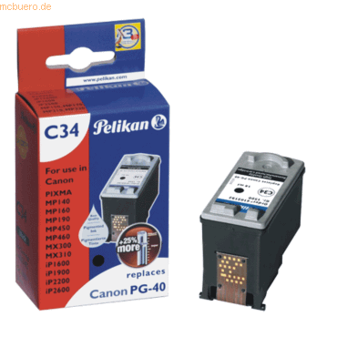 Pelikan Tintenpatrone kompatibel mit Canon PG-40 schwarz