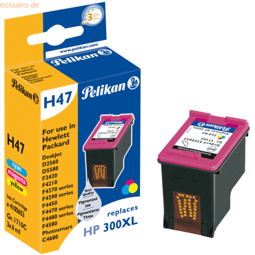 Pelikan Tintenpatrone kompatibel mit HP 300XL tricolor 3x6 ml