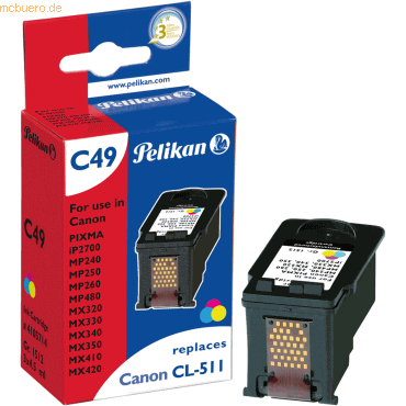 Pelikan Tintenpatrone kompatibel mit Canon Pixma MP240 (CL-511) farbig