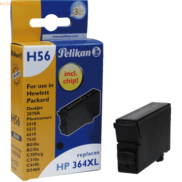 Pelikan Tintenpatrone kompatibel mit HP D5460 (364XL) Pigmenttinte sch
