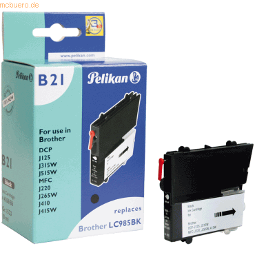 Pelikan Tintenpatrone kompatibel mit Brother LC985 10ml schwarz