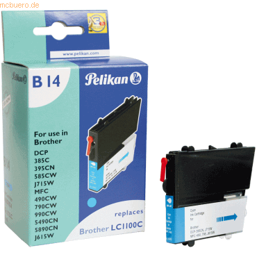 Pelikan Tintenpatrone kompatibel mit Brother LC1100 cyan 8ml