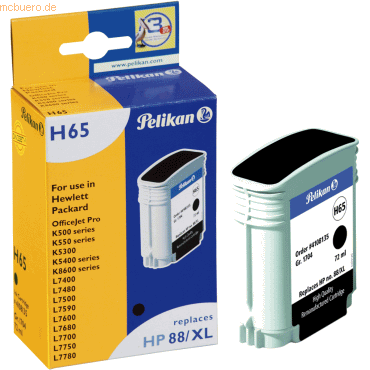Pelikan Tintenpatrone kompatibel mit HP C9396AE schwarz 72ml