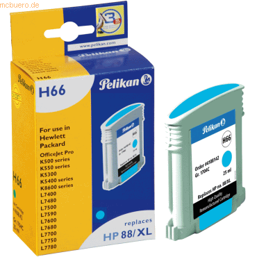 Pelikan Tintenpatrone kompatibel mit HP C9391AE cyan 25ml