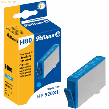 Pelikan Tintenpatrone kompatibel mit HP920XL cyan 13ml
