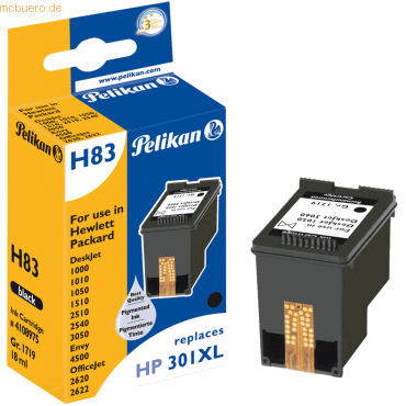 Pelikan Tintenpatrone kompatibel mit HP301XL schwarz 18ml