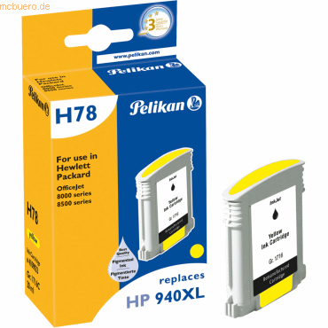 Pelikan Tintenpatrone kompatibel mit HP940XL gelb 20ml