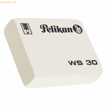 30 x Pelikan Radierer WS30 Kautschuk wei