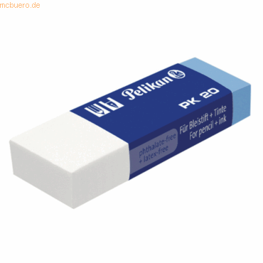 Pelikan Radierer PK20 Kunststoff wei/blau