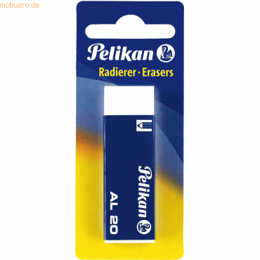 8 x Pelikan Radierer AL20 Kunststoff wei Blister