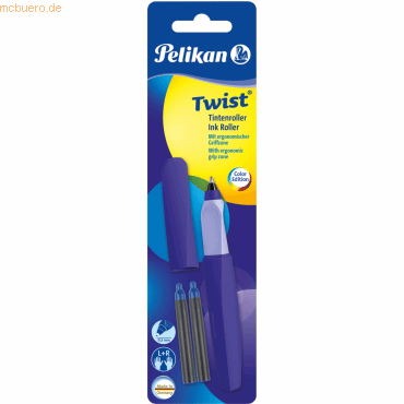 Pelikan Tintenroller Twist Ultra Violet inkl. 2 Rollerpatronen Blister