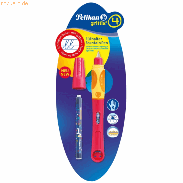 Pelikan Fllhalter Griffix 4 cherry/rot P2CHR fr Rechtshnder