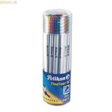 Pelikan Fineliner 96 EF 0,4 10 Farben sortiert in 20er-Box