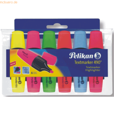 Pelikan Textmarker 490/6 Etui mit 6 Farben
