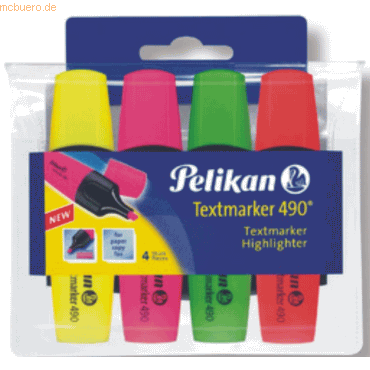 Pelikan Textmarker 490/4 Etui mit 4 Farben