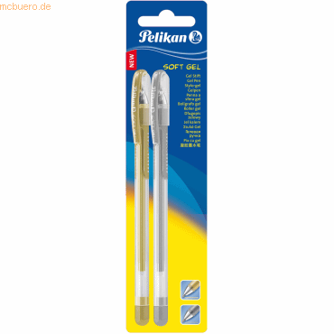 10 x Pelikan Gelstift-Soft gold/silber G29 Blister