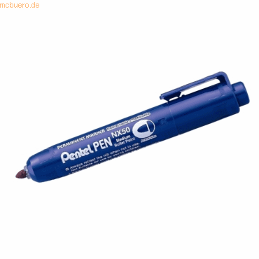 12 x Pentel Permanentmarker Retractable Rundspitze 1,7mm blau