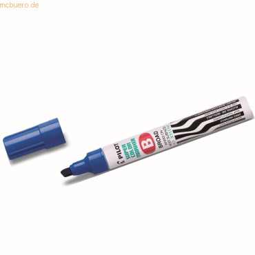 12 x Pilot Permanentmarker breit 2-4,5mm Keilspitze blau