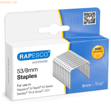 Rapesco Heftklammern 53/8mm VE=2000 Stück